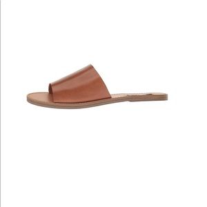 NWB, Steve Madden Grace-Cognac Slide Tan Leather